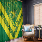 Australia Wheelaroos Rugby Custom Window Curtain Go Aussie Kangaroo Indigenous Art