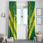 Australia Wheelaroos Rugby Custom Window Curtain Go Aussie Kangaroo Indigenous Art