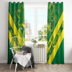 Australia Wheelaroos Rugby Custom Window Curtain Go Aussie Kangaroo Indigenous Art