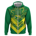 Australia Wheelaroos Rugby Custom Zip Hoodie Go Aussie Kangaroo Indigenous Art