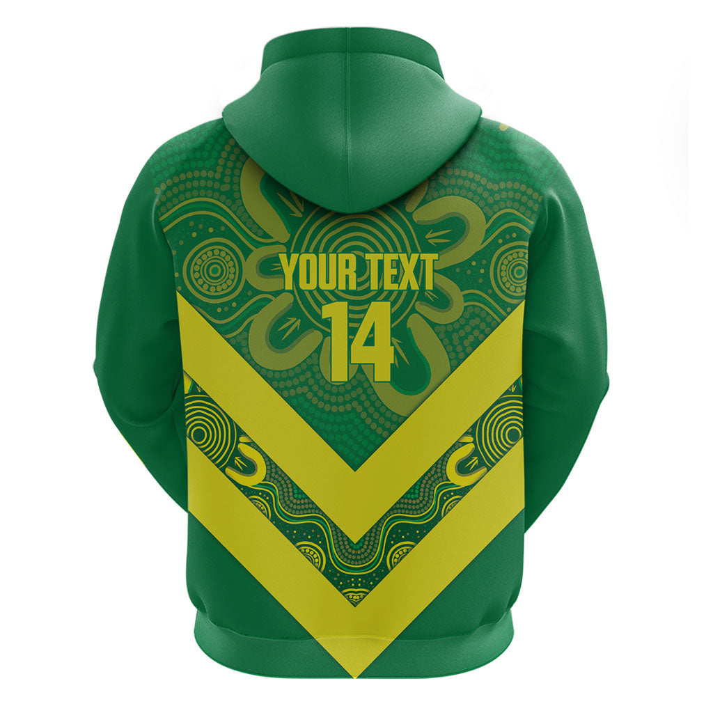 Australia Wheelaroos Rugby Custom Zip Hoodie Go Aussie Kangaroo Indigenous Art