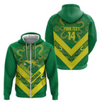 Australia Wheelaroos Rugby Custom Zip Hoodie Go Aussie Kangaroo Indigenous Art