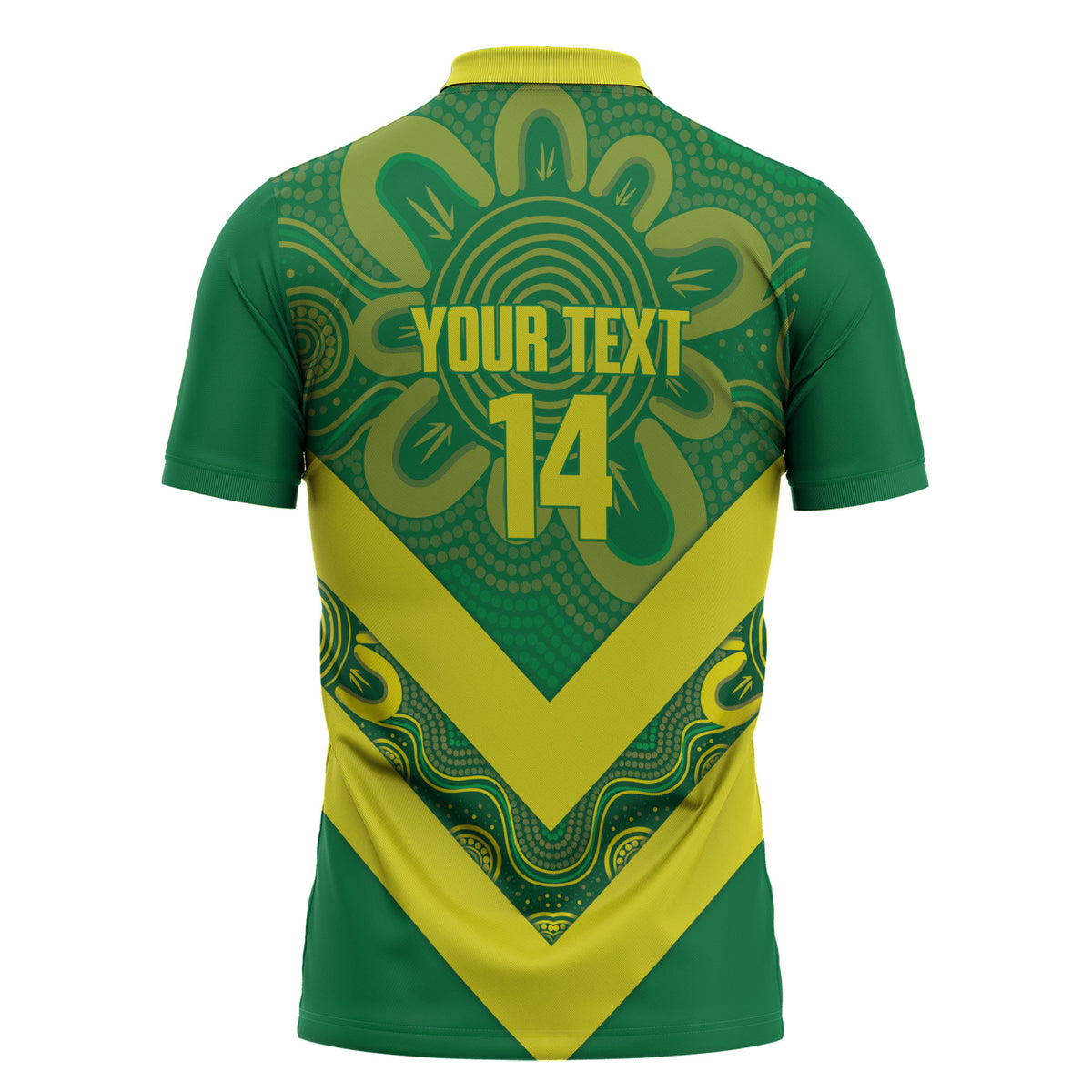 Australia Wheelaroos Rugby Custom Zipper Polo Shirt Go Aussie Kangaroo Indigenous Art