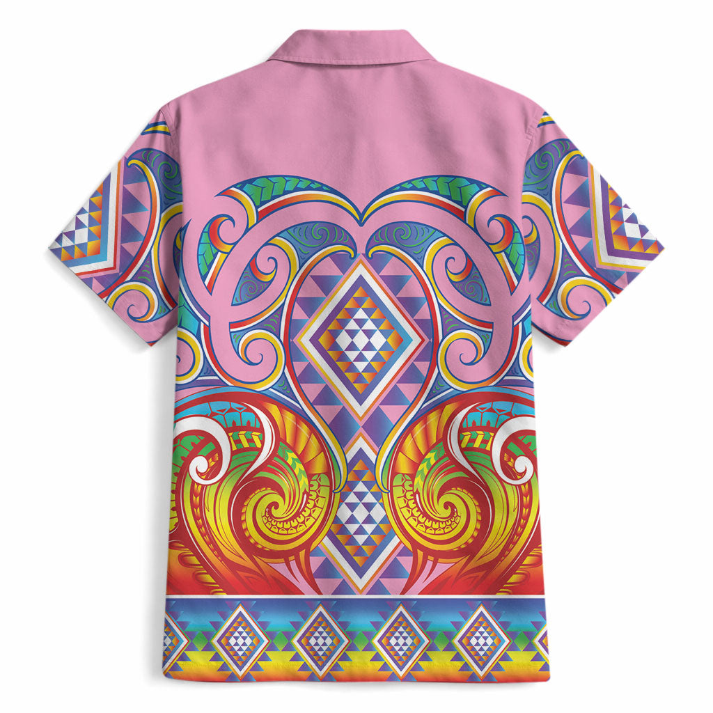 Rainbow Ngaru Taniko With Aotearoa Maori Tattoo Hawaiian Shirt