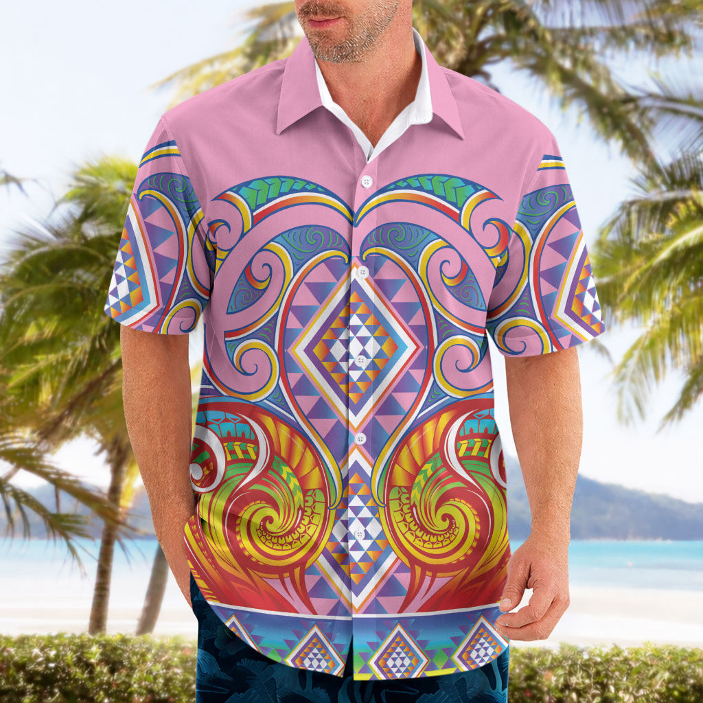 Rainbow Ngaru Taniko With Aotearoa Maori Tattoo Hawaiian Shirt