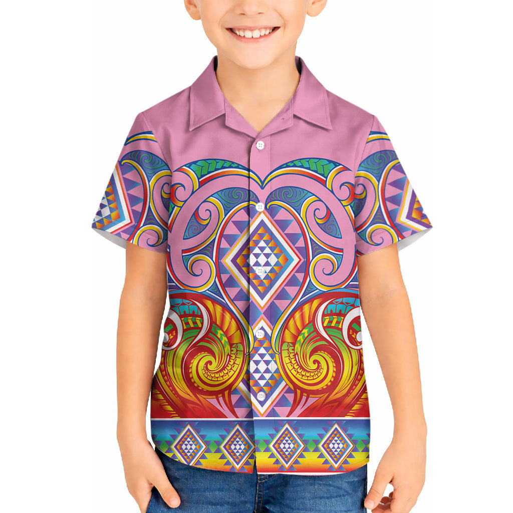Rainbow Ngaru Taniko With Aotearoa Maori Tattoo Hawaiian Shirt