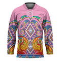 Rainbow Ngaru Taniko With Aotearoa Maori Tattoo Hockey Jersey