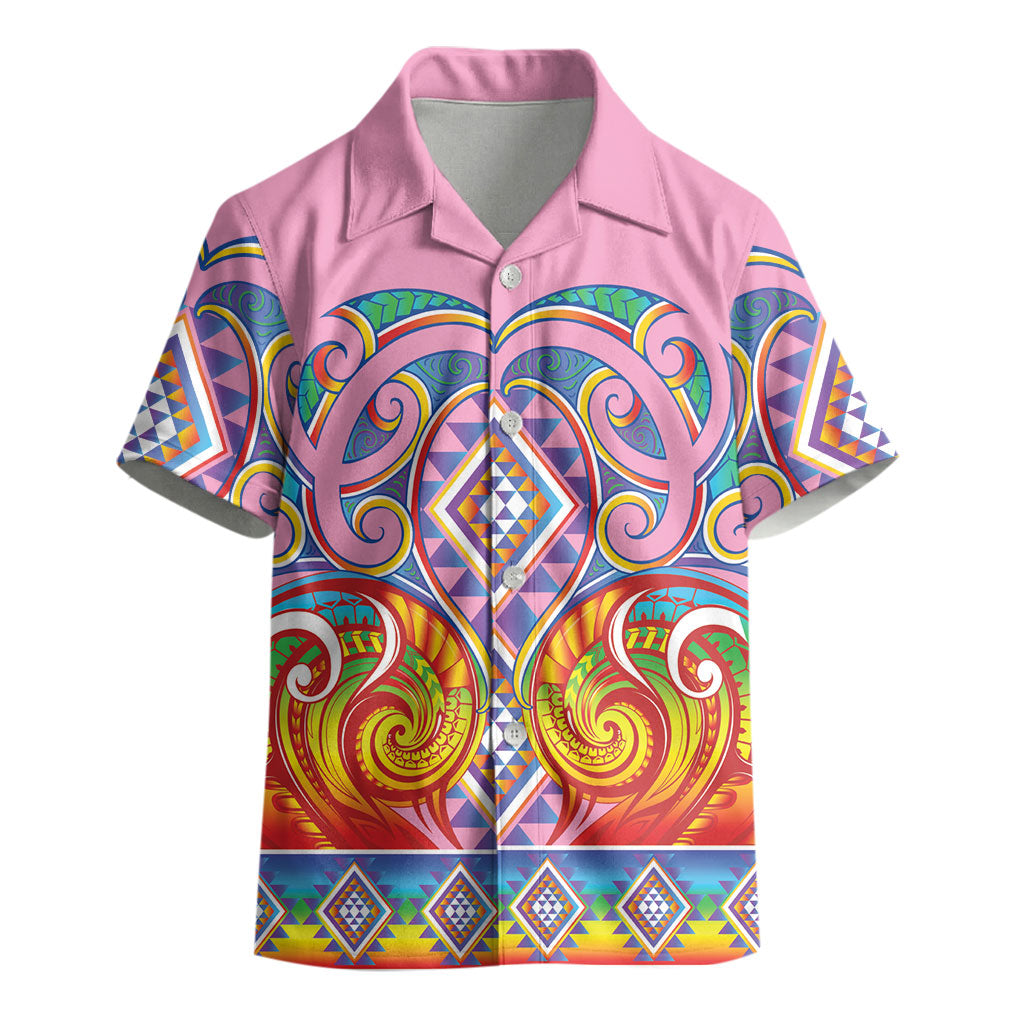 Rainbow Ngaru Taniko With Aotearoa Maori Tattoo Kid Hawaiian Shirt