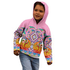 Rainbow Ngaru Taniko With Aotearoa Maori Tattoo Kid Hoodie