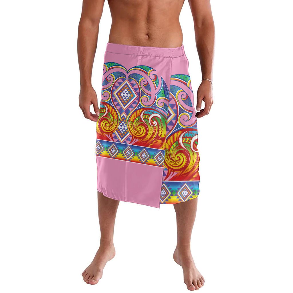 Rainbow Ngaru Taniko With Aotearoa Maori Tattoo Lavalava