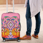 Rainbow Ngaru Taniko With Aotearoa Maori Tattoo Luggage Cover