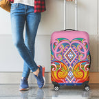 Rainbow Ngaru Taniko With Aotearoa Maori Tattoo Luggage Cover