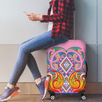 Rainbow Ngaru Taniko With Aotearoa Maori Tattoo Luggage Cover