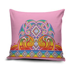 Rainbow Ngaru Taniko With Aotearoa Maori Tattoo Pillow Cover
