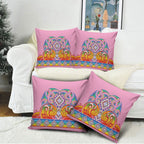 Rainbow Ngaru Taniko With Aotearoa Maori Tattoo Pillow Cover