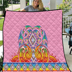 Rainbow Ngaru Taniko With Aotearoa Maori Tattoo Quilt