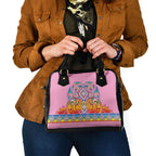 Rainbow Ngaru Taniko With Aotearoa Maori Tattoo Shoulder Handbag
