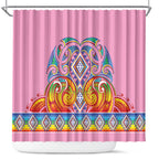 Rainbow Ngaru Taniko With Aotearoa Maori Tattoo Shower Curtain