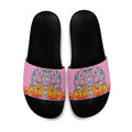 Rainbow Ngaru Taniko With Aotearoa Maori Tattoo Slide Sandals
