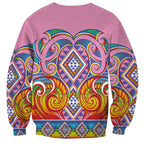 Rainbow Ngaru Taniko With Aotearoa Maori Tattoo Sweatshirt