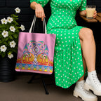 Rainbow Ngaru Taniko With Aotearoa Maori Tattoo Tote Bag