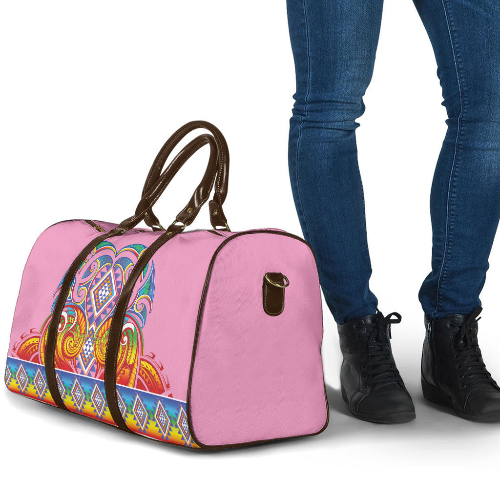 Rainbow Ngaru Taniko With Aotearoa Maori Tattoo Travel Bag