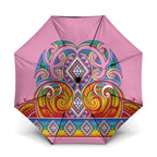 Rainbow Ngaru Taniko With Aotearoa Maori Tattoo Umbrella