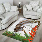 Australia Superb Lyrebird Area Rug Aussie Map - Rainforest Vibes