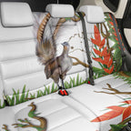 Australia Superb Lyrebird Back Car Seat Cover Aussie Map - Rainforest Vibes