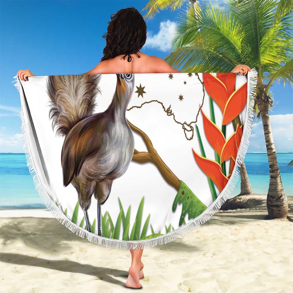 Australia Superb Lyrebird Beach Blanket Aussie Map - Rainforest Vibes