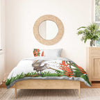 Australia Superb Lyrebird Bedding Set Aussie Map - Rainforest Vibes