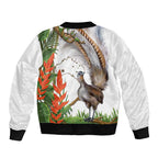 Australia Superb Lyrebird Bomber Jacket Aussie Map - Rainforest Vibes