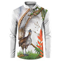 Australia Superb Lyrebird Button Sweatshirt Aussie Map - Rainforest Vibes