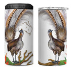 Australia Superb Lyrebird 4 in 1 Can Cooler Tumbler Aussie Map - Rainforest Vibes