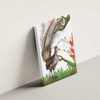 Australia Superb Lyrebird Canvas Wall Art Aussie Map - Rainforest Vibes
