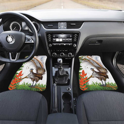 Australia Superb Lyrebird Car Mats Aussie Map - Rainforest Vibes