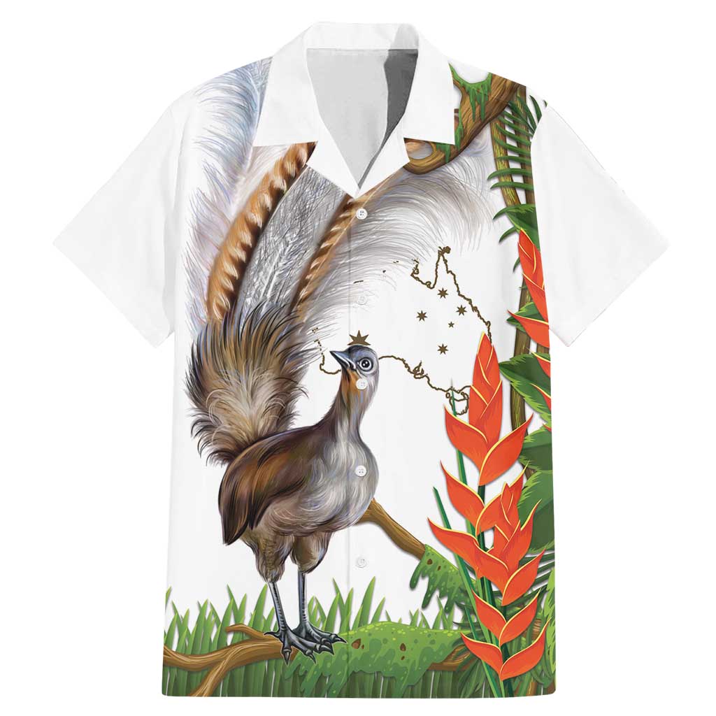 Australia Superb Lyrebird Family Matching Mermaid Dress and Hawaiian Shirt Aussie Map - Rainforest Vibes