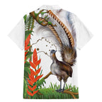 Australia Superb Lyrebird Family Matching Mermaid Dress and Hawaiian Shirt Aussie Map - Rainforest Vibes