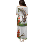 Australia Superb Lyrebird Family Matching Puletasi and Hawaiian Shirt Aussie Map - Rainforest Vibes