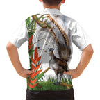 Australia Superb Lyrebird Family Matching Tank Maxi Dress and Hawaiian Shirt Aussie Map - Rainforest Vibes