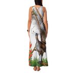 Australia Superb Lyrebird Family Matching Tank Maxi Dress and Hawaiian Shirt Aussie Map - Rainforest Vibes