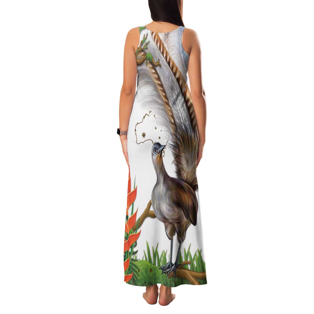 Australia Superb Lyrebird Family Matching Tank Maxi Dress and Hawaiian Shirt Aussie Map - Rainforest Vibes