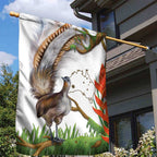 Australia Superb Lyrebird Garden Flag Aussie Map - Rainforest Vibes