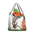 Australia Superb Lyrebird Grocery Bag Aussie Map - Rainforest Vibes