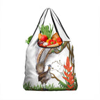 Australia Superb Lyrebird Grocery Bag Aussie Map - Rainforest Vibes