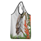 Australia Superb Lyrebird Grocery Bag Aussie Map - Rainforest Vibes