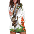 Australia Superb Lyrebird Hoodie Dress Aussie Map - Rainforest Vibes