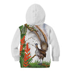 Australia Superb Lyrebird Kid Hoodie Aussie Map - Rainforest Vibes