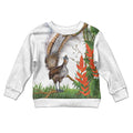 Australia Superb Lyrebird Kid Ugly Christmas Sweater Aussie Map - Rainforest Vibes