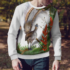 Australia Superb Lyrebird Ugly Christmas Sweater Aussie Map - Rainforest Vibes